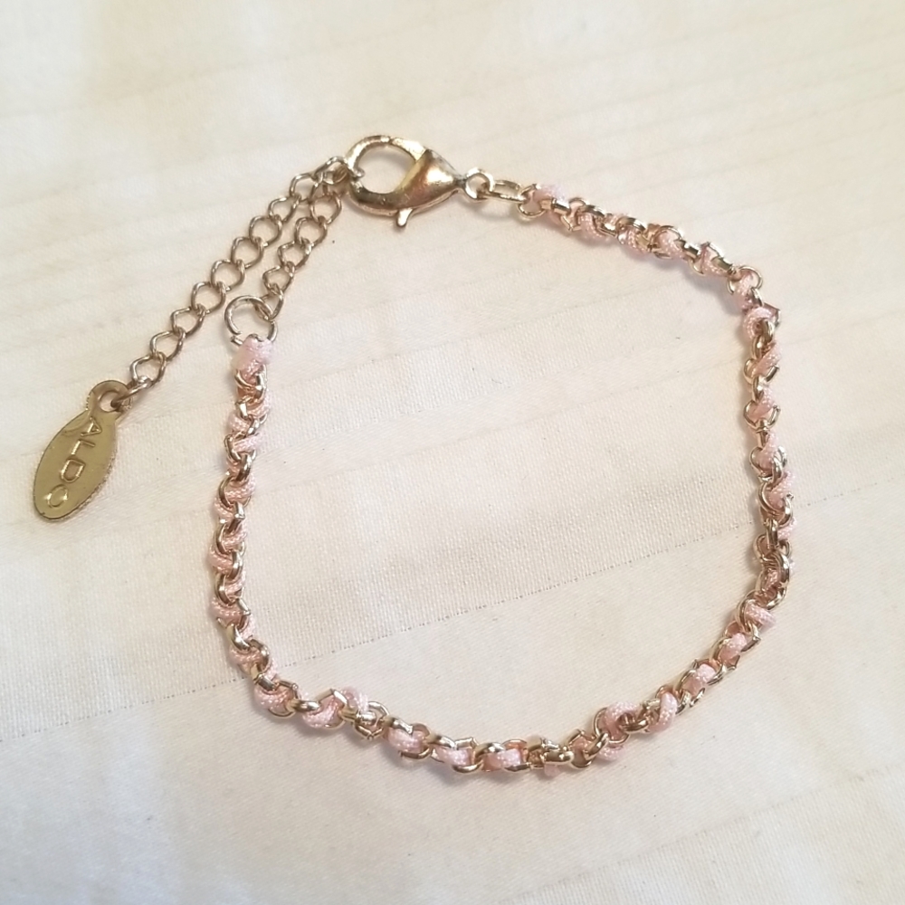 Aldo Gold Pink Twist Bracelet